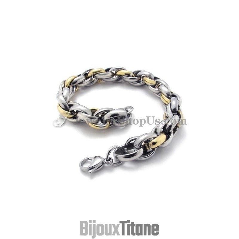 Bracelet Tendance En Titane Doré