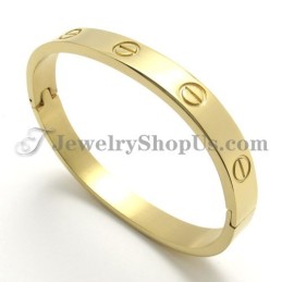 Bracelet Élégant En Titane Doré Pour Femme