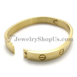 Bracelet Élégant En Titane Doré Pour Femme