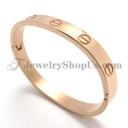 Bracelet Élégant En Titane Et Or Rose Pour Femme