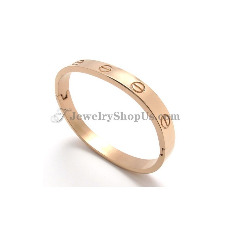 Bracelet Élégant En Titane Et Or Rose Pour Femme Bracelet Élégant En Titane Et Or Rose Pour Femme