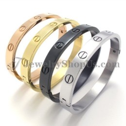 Bracelet Élégant En Titane Et Or Rose Pour Femme