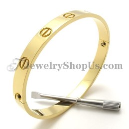 Superbe Bracelet En Titane Doré Pour Homme