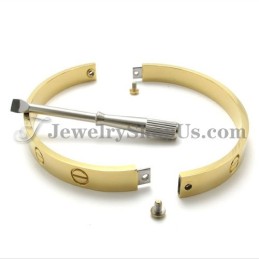 Superbe Bracelet En Titane Doré Pour Homme
