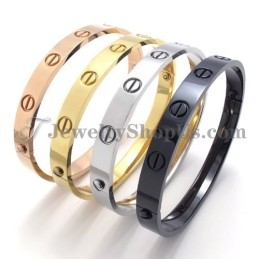 Superbe Bracelet Jonc Noir En Titane Pour Homme