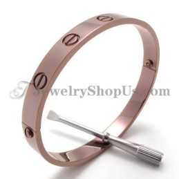 Bracelet Élégant En Titane Or Rose Pour Femme