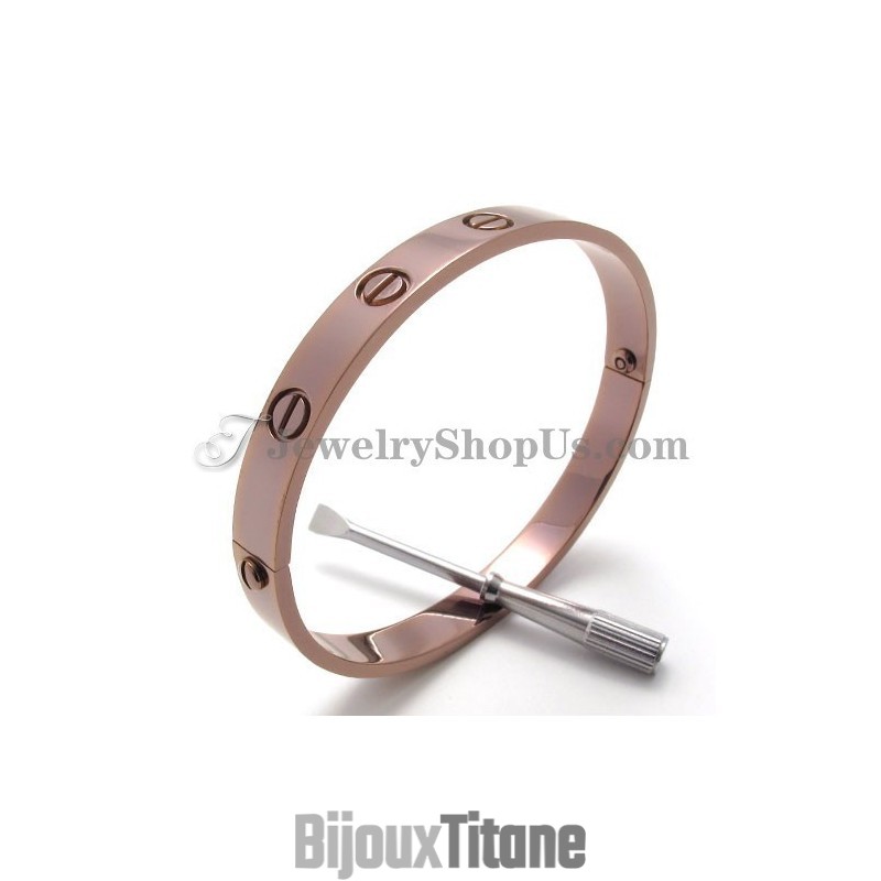 Bracelet Élégant En Titane Or Rose Pour Femme Bracelet Élégant En Titane Or Rose Pour Femme