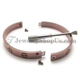 Bracelet Élégant En Titane Or Rose Pour Femme
