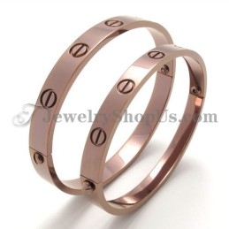 Bracelet Élégant En Titane Or Rose Pour Femme