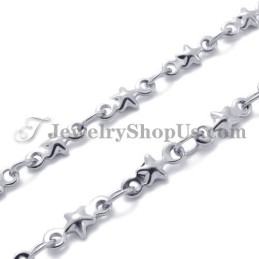 Superbe Collier Étoiles En Titane