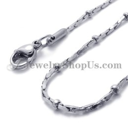 Chaîne Tendance En Argent Et Titane Pour Femme