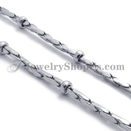 Chaîne Tendance En Argent Et Titane Pour Femme