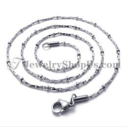 Chaîne Tendance En Argent Et Titane Pour Femme