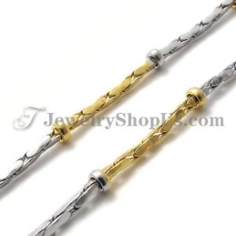 Chaîne Tendance En Or Et Titane Pour Femme