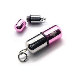 Collier Pendentif Croix En Titane Pur Et Argent Rose