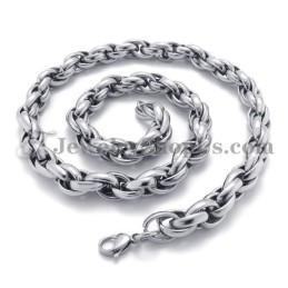 Collier Élégant En Argent Et Titane