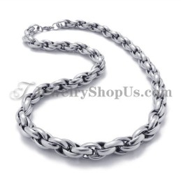 Collier Élégant En Argent Et Titane