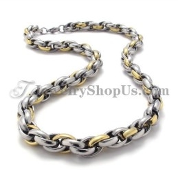 Collier Élégant En Titane Doré