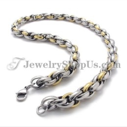 Collier Élégant En Titane Doré