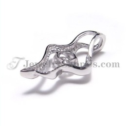 Pendentif En Argent 925 Avec Zircon (Platine Électrolytique) Et Chaîne Offerte