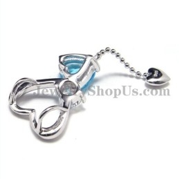 Pendentif Cœur En Argent 925 Avec Zircon (Platine Galvanisé) Et Chaîne Offerte