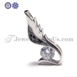 Pendentif En Argent 925 Et Zircon (Platine Électrolytique) Avec Chaîne Offerte
