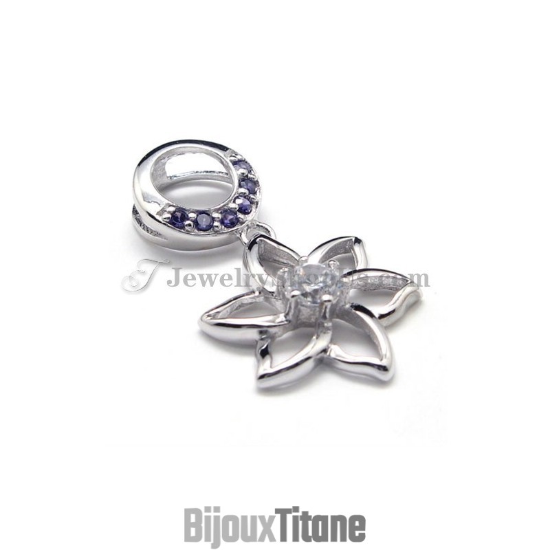 Pendentif En Argent 925 Avec Zircon (Platine Électrolytique) Et Chaîne Offerte Pendentif En Argent 925 Avec Zircon (Platine Électrolytique) Et Chaîne Offerte