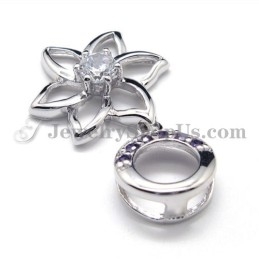 Pendentif En Argent 925 Avec Zircon (Platine Électrolytique) Et Chaîne Offerte