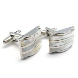 Boutons De Manchette En Cupronickel Et Titane De Qualité Supérieure, Forme Élégante, Couleur Brillante