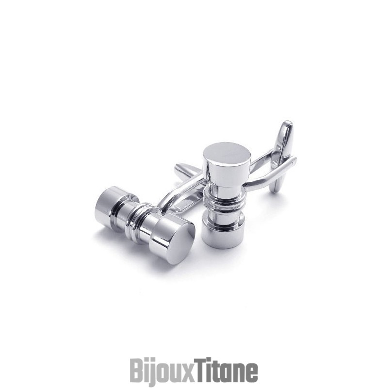 Boutons De Manchette En Titane De Qualité Supérieure, Design Astucieux, Couleur Brillante