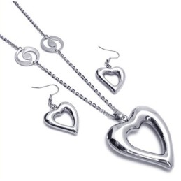Ensemble De Bijoux En Titane De Forme Élégante, Couleur Brillante, Qualité Stable, Comprenant Un Collier, Un Pendentif Et Des Bo