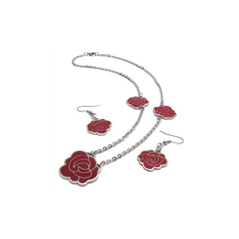 Ensemble De Bijoux En Titane De Haute Qualité, Joli Et Coloré, Au Design Attrayant, Comprenant Un Collier, Un Pendentif Et Des B