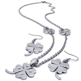 Ensemble De Bijoux En Titane De Forme Élégante, Couleur Brillante, Excellente Qualité, Comprenant Un Collier, Un Pendentif Et De
