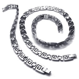 Ensemble De Bijoux En Titane De Haute Qualité, Fabrication Soignée, Couleur Brillante, Comprenant Un Collier Et Un Bracelet