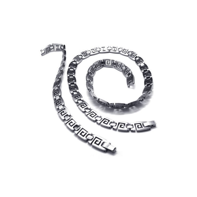 Ensemble De Bijoux En Titane De Haute Qualité, Fabrication Soignée, Couleur Brillante, Comprenant Un Collier Et Un Bracelet