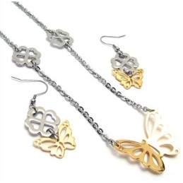 Ensemble De Bijoux En Titane De Haute Qualité, Finement Travaillé, Couleur Brillante, Comprenant Un Collier, Un Pendentif Et Des