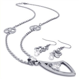 Ensemble De Bijoux En Titane De Haute Qualité, Design Attrayant, Couleurs Brillantes, Comprenant Un Collier, Un Pendentif Et Des