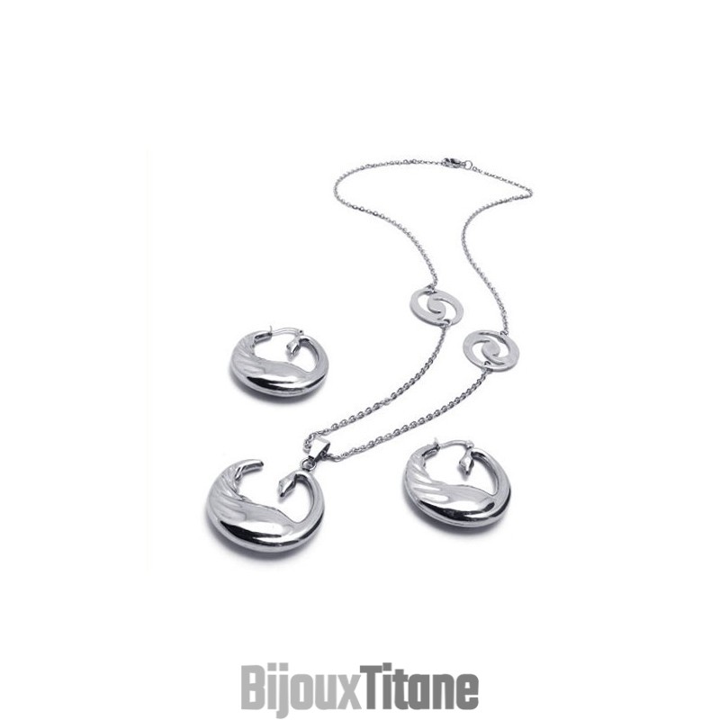 Ensemble De Bijoux En Titane De Forme Élégante, Couleur Brillante, Excellente Qualité, Comprenant Un Collier, Un Pendentif Et De