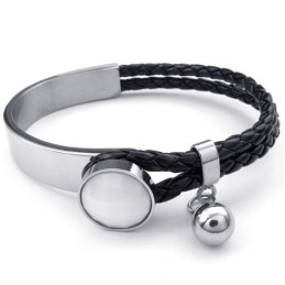 Bracelet En Cuir Titane D'Excellente Qualité, Aux Couleurs Délicates Et Finement Travaillées