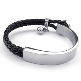 Bracelet En Cuir Titane D'Excellente Qualité, Aux Couleurs Délicates Et Finement Travaillées