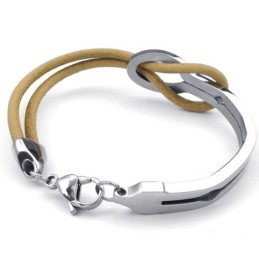 Bracelet En Cuir Titane De Qualité Supérieure, Forme Élégante, Couleurs Délicates
