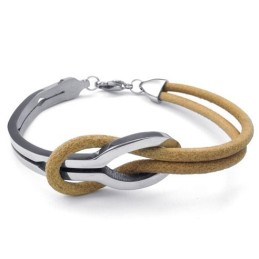 Bracelet En Cuir Titane De Qualité Supérieure, Forme Élégante, Couleurs Délicates