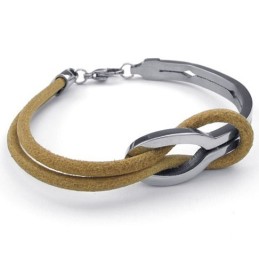 Bracelet En Cuir Titane De Qualité Supérieure, Forme Élégante, Couleurs Délicates