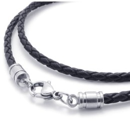 Collier En Cuir Titane De Haute Qualité Aux Couleurs Délicates Et Au Design Astucieux