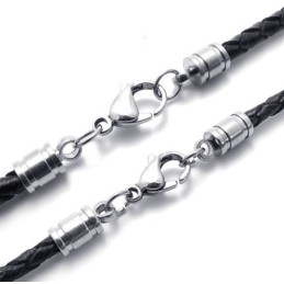 Collier En Cuir Titane De Qualité Supérieure, Fabrication Soignée, Couleurs Délicates
