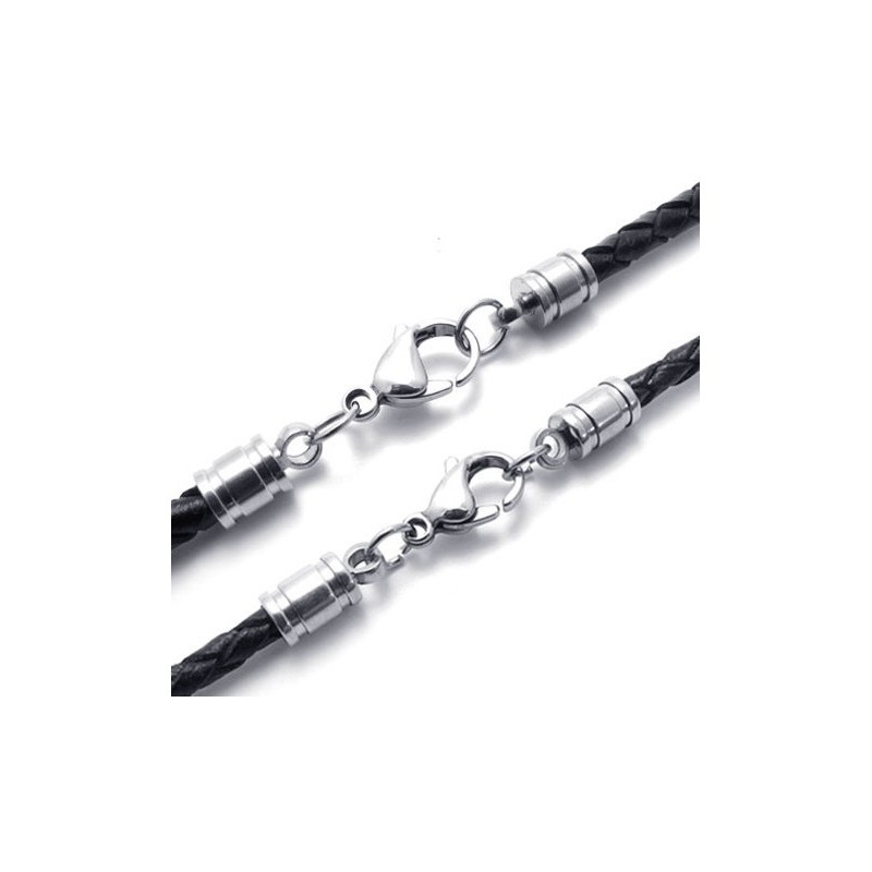 Collier En Cuir Titane De Haute Qualité Aux Couleurs Délicates Et Finement Traitées Collier En Cuir Titane De Haute Qualité Aux Couleurs Délicates Et Finement Traitées