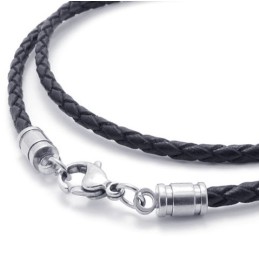 Collier En Cuir Titane De Haute Qualité Aux Couleurs Délicates Et Finement Traitées