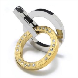 Collier Avec Pendentif En Titane Pur Doré Et Argenté