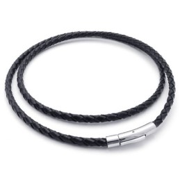 Collier En Cuir Et Titane De Qualité Stable Et Brillant De Couleur De Construction Rationnelle