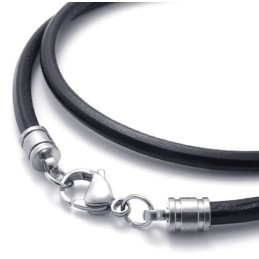 Collier En Cuir Titane De Qualité Supérieure, Design Professionnel Et Couleurs Délicates